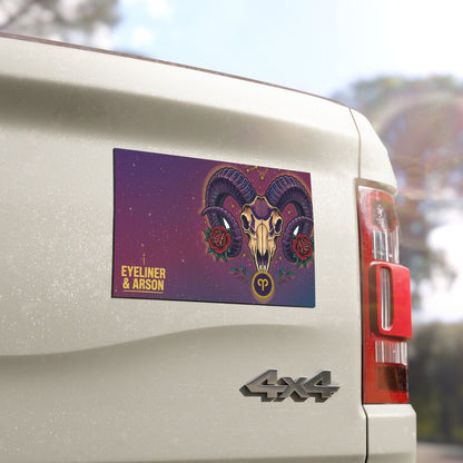 Eyeliner & Arson — Aries Car Magnet