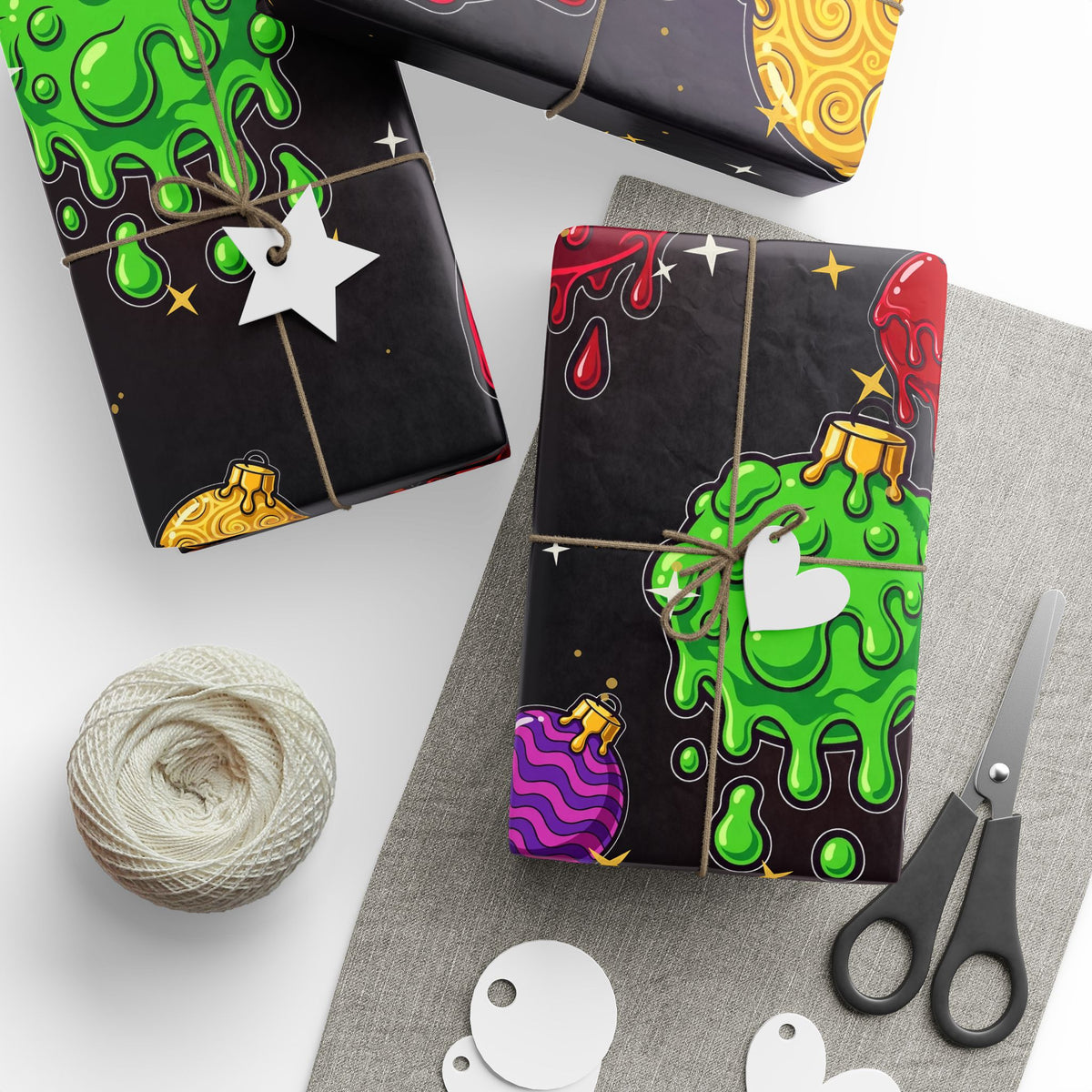 Melting Ornaments Wrapping Paper