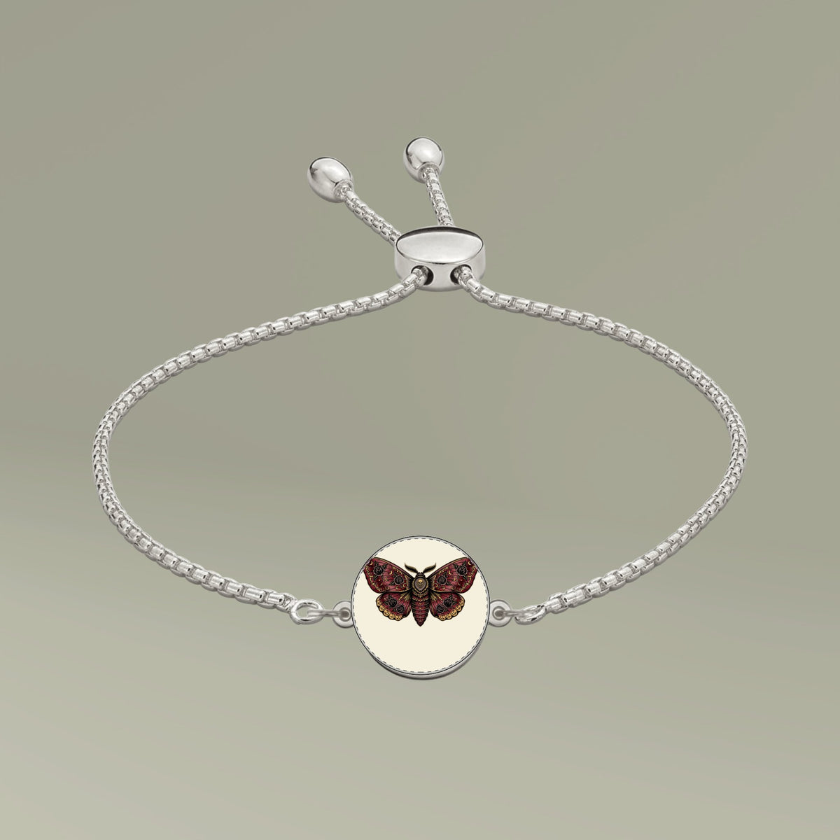 Eyeliner & Arson — Death Moth Picture Charm Bracelet