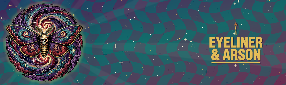 Eyeliner & Arson — Galaxy Moth Car Magnet