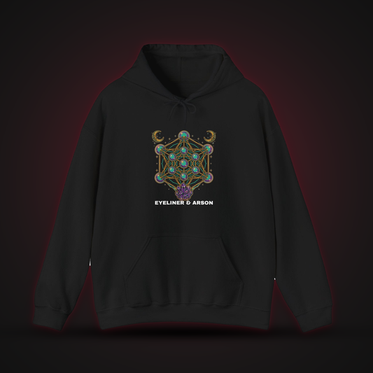 Eyeliner & Arson — Metatron's Cube Hoodie