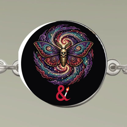 Eyeliner & Arson — Galaxy Moth Charm Bracelet