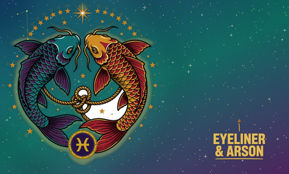 Eyeliner & Arson — Pisces Car Magnet
